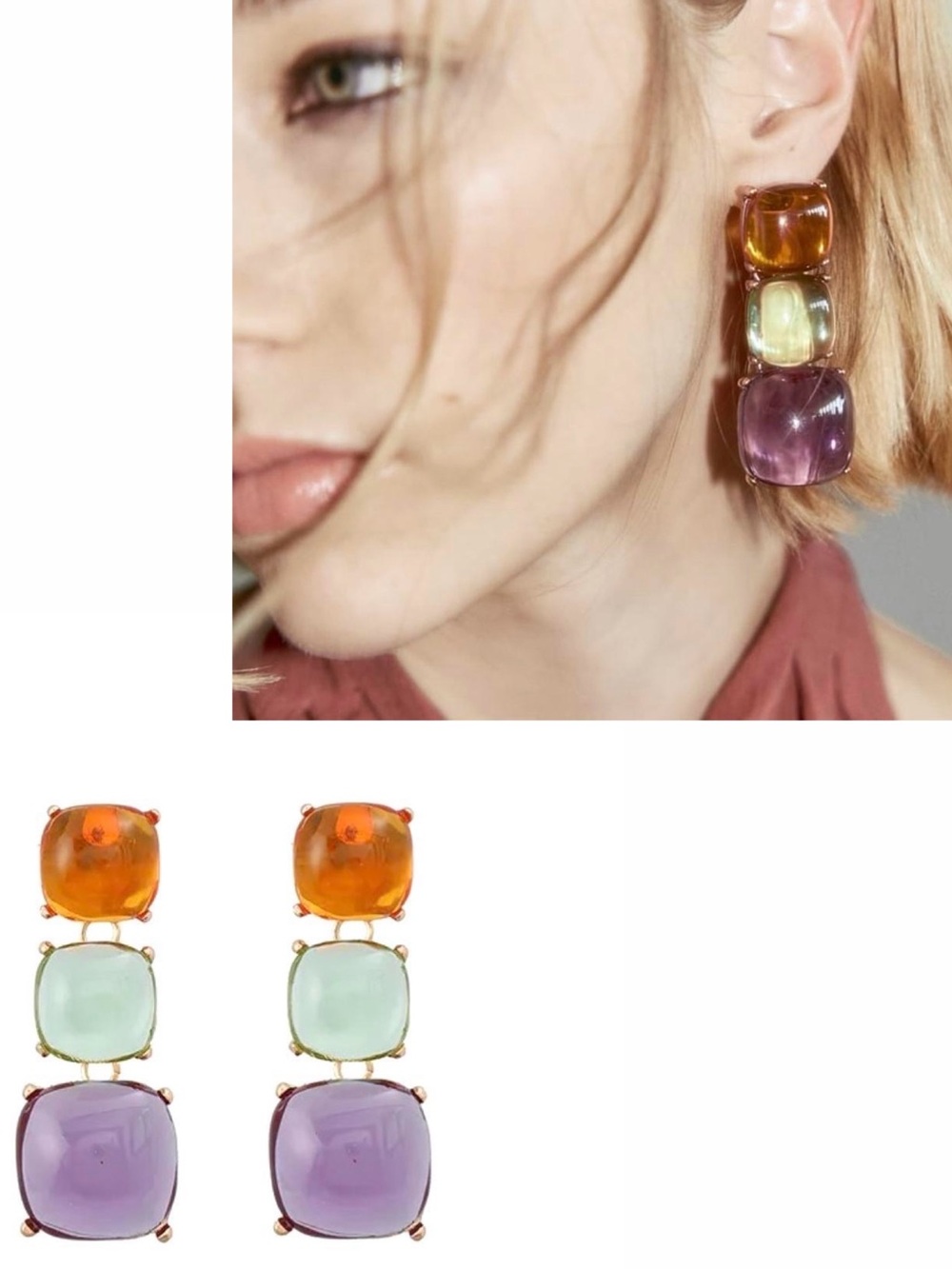 🍒3/$30 New Zara Colorful Bubble Drop Earrings